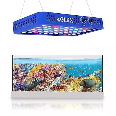 Dimmable LED Aquarium Light 165W Double Channels Full Spectrum Reef Light Sa... • $138.26
