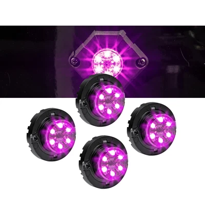 $135 • Buy 4pc LAMPHUS SnakeEye-III LED Hideaway Strobe Light SAE Class1 IP67 Purple