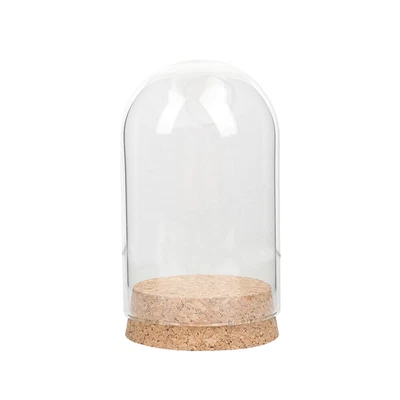 £5.99 • Buy Miniature Glass Dome Display Bell Jar Cloche On Metal Or Wooden Base Doll Storag