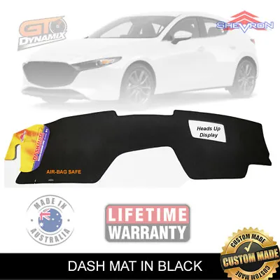 Black Dash Mat Mazda 3 BP Hatch+Sedan G20 Evolve Pure Astina GT 2/2019-24 DM1563 • $89.95