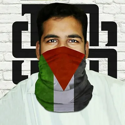Palestine Flag Syria Pattern PPE Bandana Neck Warmer Snood Scarf Face Cover Mask • £4.79