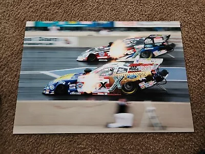 John Force & Courtney Force Funny Cars On Track 13x19 Glossy Poster • $19.99