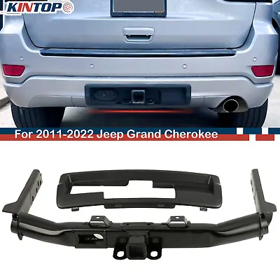 For 11-2022 Jeep Grand Cherokee Steel Rear Trailer Hitch Receiver & Hitch Bezel • $90.99