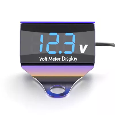 Motorcycle  10-150V Digital Voltmeter  Display Waterproof Voltage E7D7 • $10.11