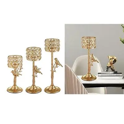 £19.63 • Buy Nordic Style Chandelier Crystal Art Metal Candle Holder Candle Light