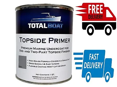 1 Gallon Bottle Marine Topside Boat Paint Primer For Fiberglass Wood Gray Color • $163