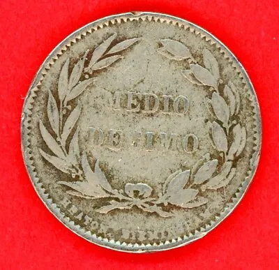 Ecuador  1/2  Decimo 1886  Km # 49 Fine. • $32.50