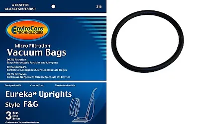 Eureka Vacuum Bags Style F&G Micro-Filtration3 Pack By Envirocare Plus 1 Belt • $7.87