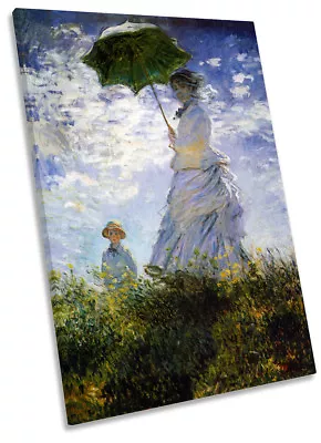 Claude Monet Women With Umbrella CANVAS WALL ART Portrait Print • $64.99