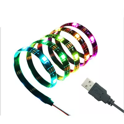 WS2812B Strip LED Light 5050 SMD RGB IC Individual Addressable 5V USB Controller • $22.46