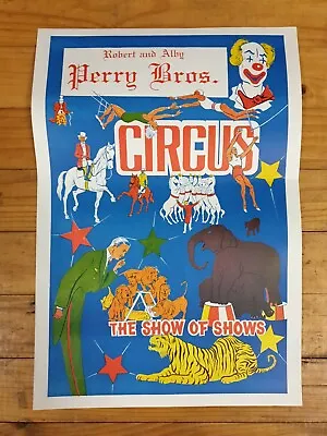 PERRY BROS. Genuine Vintage Australian Circus Tour Poster NOS • $59.99