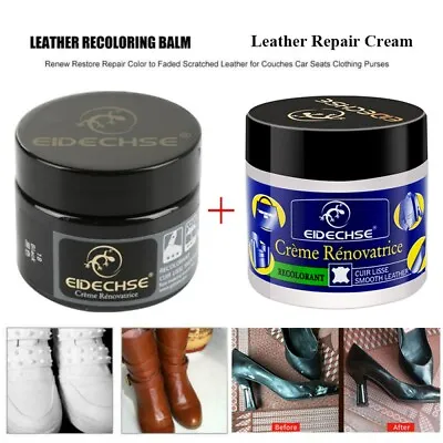 Leather Paint Black Color Leather Care Vinyl Repair Cream Restoration Seat Paste • $13.28
