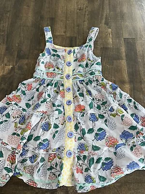 S 4 Matilda Jane Dress Play Sundress Sleeveless Blue Yellow • $7.99