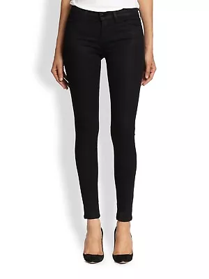 NWT J Brand 624 Stacked Super Skinny Fearless (Coated Black) Size 28 $238 • $149.99
