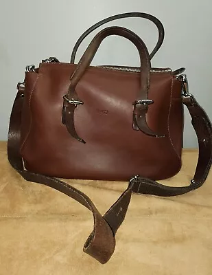 M0851 Womens Handbag Shoulder Bag Crossbody Brown Leather Made In Canada Purse • $99