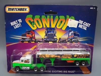 “matchbox” Convoy Mack Ch 600 **orange Juice** Tanker Truck Mint Carded • $9.95