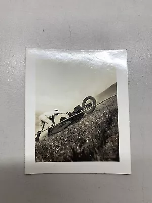 Vintage Original Harley Davidson Motorcycle Hill Climb Photo #2 • $24.99