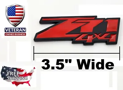 Black Red Z71 4x4 Emblem Badge StickOn For Sierra Chevy Silverado Tahoe Suburban • $11.24