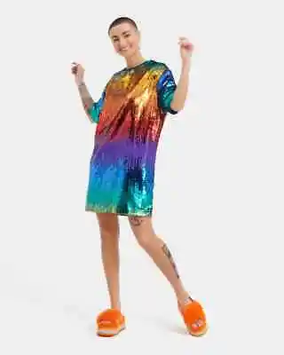 NWT $248 UGG All Gender WOMEN'S Dress XS M L XL Zoey Sequin Tee  Pride New • $55