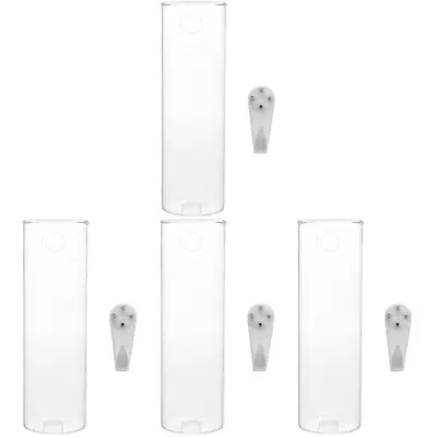  4 Set Glass Hydroponic Wall Hanging Vase Plant Pots Air Containers • £28.48