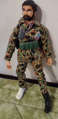 Action Jackson W Beard Mego 8  Action Figure/Aussie Marine/Belt/Canteen/Tag • $29.95