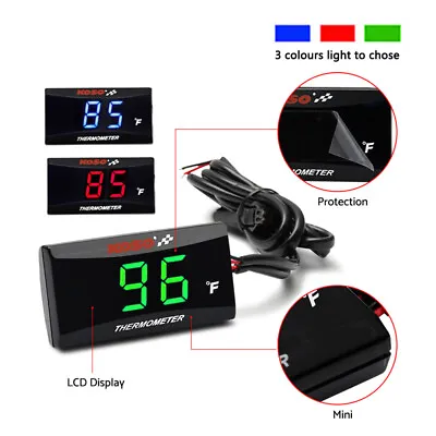 Motorcycle Water Temperature Gauge Digital Display 32~248°F Car Meter Sensor • $13.83