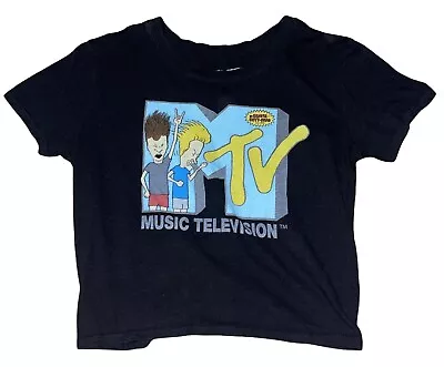 Beavis & Butthead MTV Crop-Top Cut Off Womens T-Shirt XS • £19.29