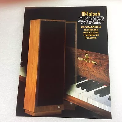 McIntosh XR 1052 Stereo Equipment Loudspeaker Product Brochure - Original   • $17