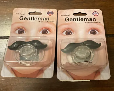 Gentleman Mustache Baby Pacifier 2X • $8.98