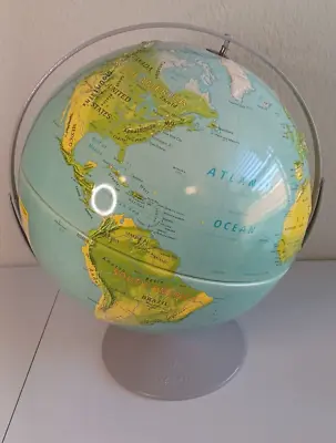 Vintage NYSTROM Intermediate Physical Globe 37-476 Raised Terrain ~ Preowned • $89.95