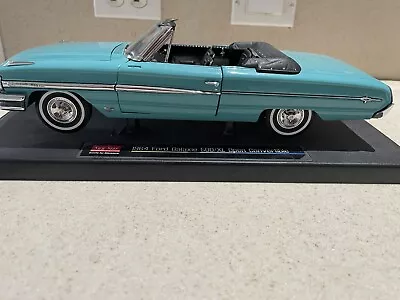 Sun Star 1964 Ford Galaxie 500 Convertible Die Cast Car 1/18 Turquoise. • $14.42