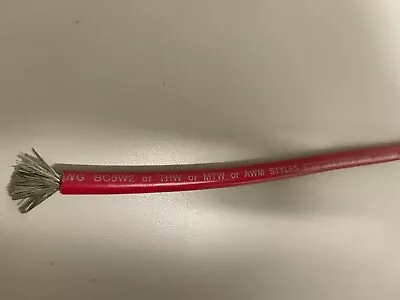 8 AWG GAUGE RED MARINE TINNED COPPER BATTERY CABLE BOAT WIRE USA Made PER FOOT • $0.99