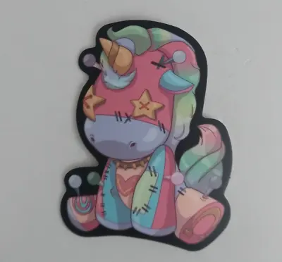 Plush Unicorn Voodoo Doll Sticker 2  X 1.5  • $1.45