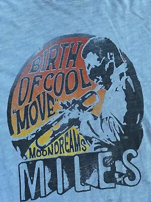 Lucky Brand Miles Davis Birth Of Cool T Shirt Jazz Music Kind Of Blue Mens Sz L • $15