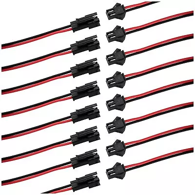 50Pcs 2Pin JST SM Connector Male To Female Wire Connector Cable With 15CM 20AWG • $11.72