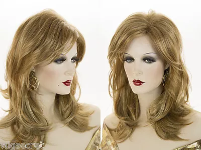 $45.99 • Buy Feathered Flipped Up Ends Medium Long Blonde Brunette Red Straight / Wavy Wigs 