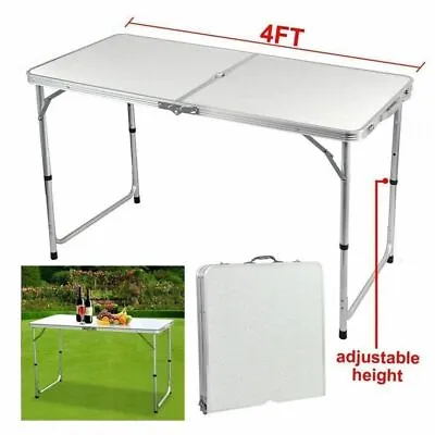 £23.78 • Buy 4FT Portable Folding Tables Camping Outdoor Garden Picnic Festival Fishing Patio