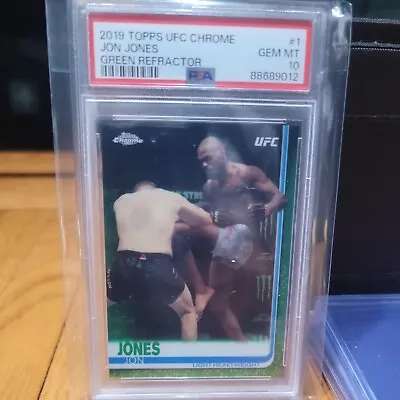 2019 Topps Chrome UFC - Green Refractor #1 Jon Jones /99 • $250