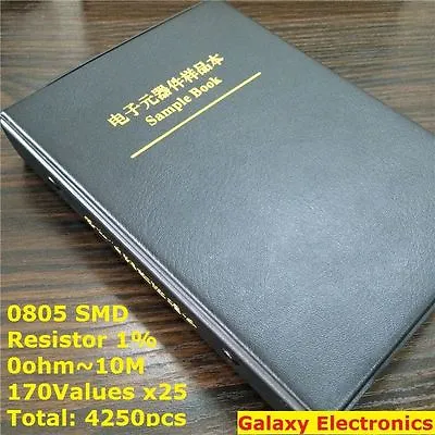 0805 1% SMD SMT Chip Resistors Assortment Kit 170Values X25 Assorted Sample Book • $22.49