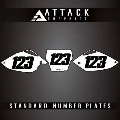 Attack Graphics Number Plate Backgrounds For Honda CRF450R 2007 • $43.18