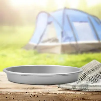 Camping Plate Aluminum Alloy Metal Dinner Plate For Travel Outdoor BBQ • £7.36