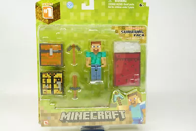 Minecraft Overworld Survival Pack Steve Series 1 Action Figure NEW • $13.95