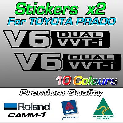 V6 DUAL VVTi Stickers For Toyota Prado X2 . Damaged Paint Versions Available • $9.03