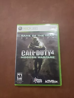 Call Of Duty 4: Modern Warfare (Xbox 360) CASE ONLY WITH MANUAL NO GAME • $9.99