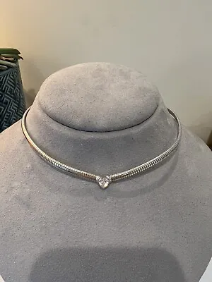 $39 • Buy Nadri Collar Necklace Silver Heart