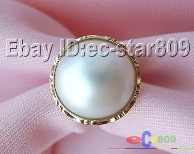 14kt  REAL 20MM WHITE SOUTH SEA MABE PEARL P790  • $206.90