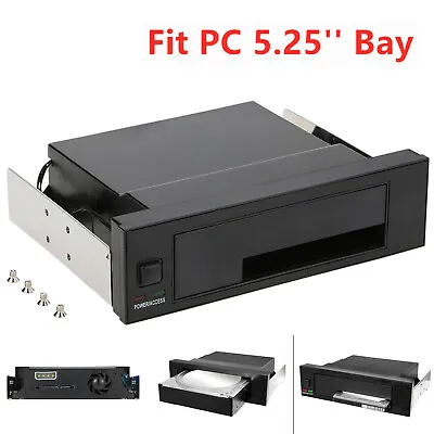 For 2.5/3.5inches SATA HDD SSD Internal Single Bay Mobile Rack Enclosure New • £19.88