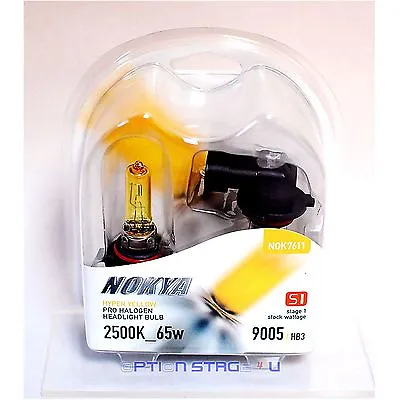 9005 HB3 Nokya Hyper Yellow Pro Halogen Headlight Light Bulb NOK7611 Stage 1 • $15.95