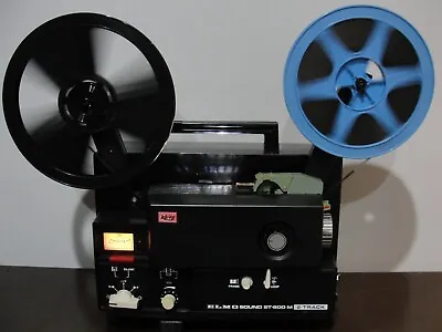 Elmo Sound ST-600 M 2-Track Super 8 MOVIE PROJECTOR In Box  ~SERVICED~ • $249