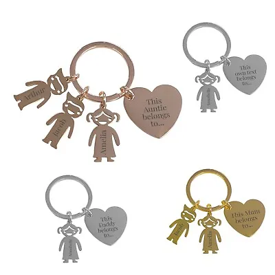 Personalised Birthday Xmas Keyring Present Gift For Her Him Mum Dad Auntie Daddy • £12.70